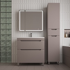 Style Line Тумба под раковину Остин 80 тауп темный – фотография-7